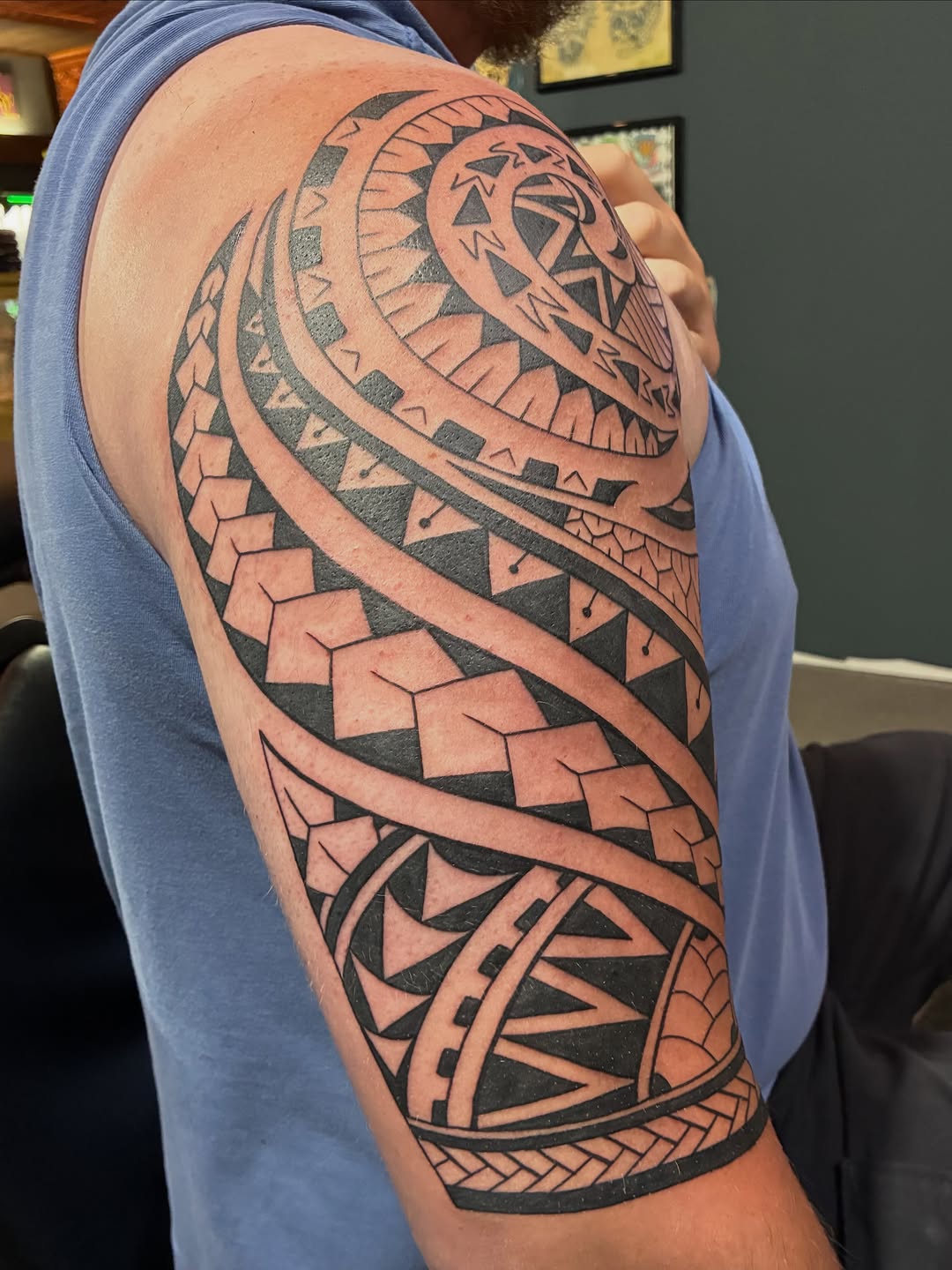 Tattoo by @energydrinkonthefloor — tribal, blackwork