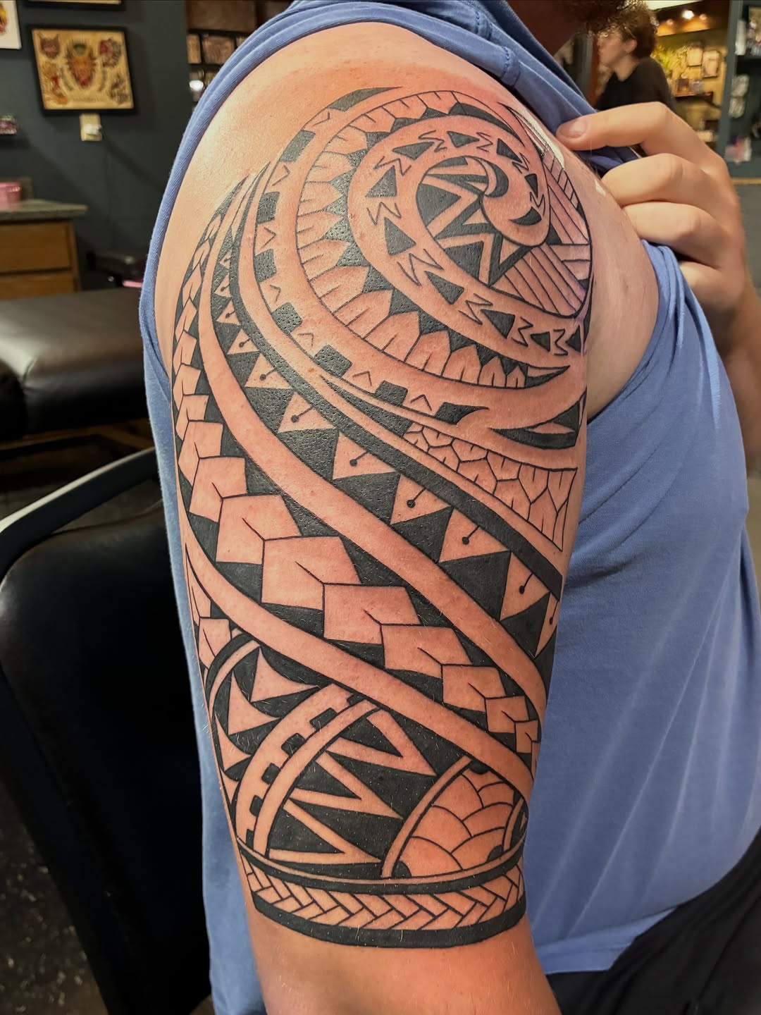 Tattoo by @energydrinkonthefloor — tribal, blackwork