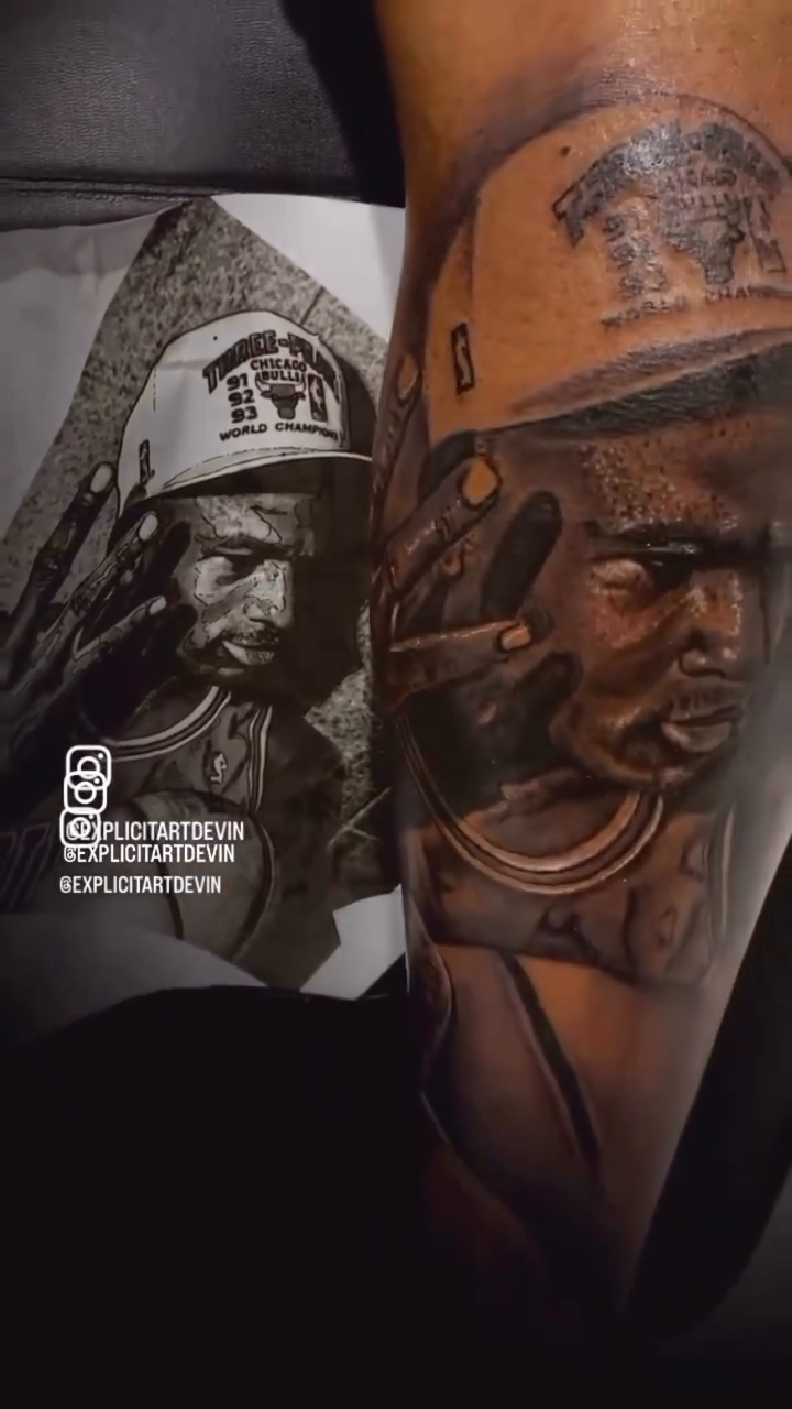 Portraits of men realism tattoo by Devin Johnson, Forest Park, Georgia