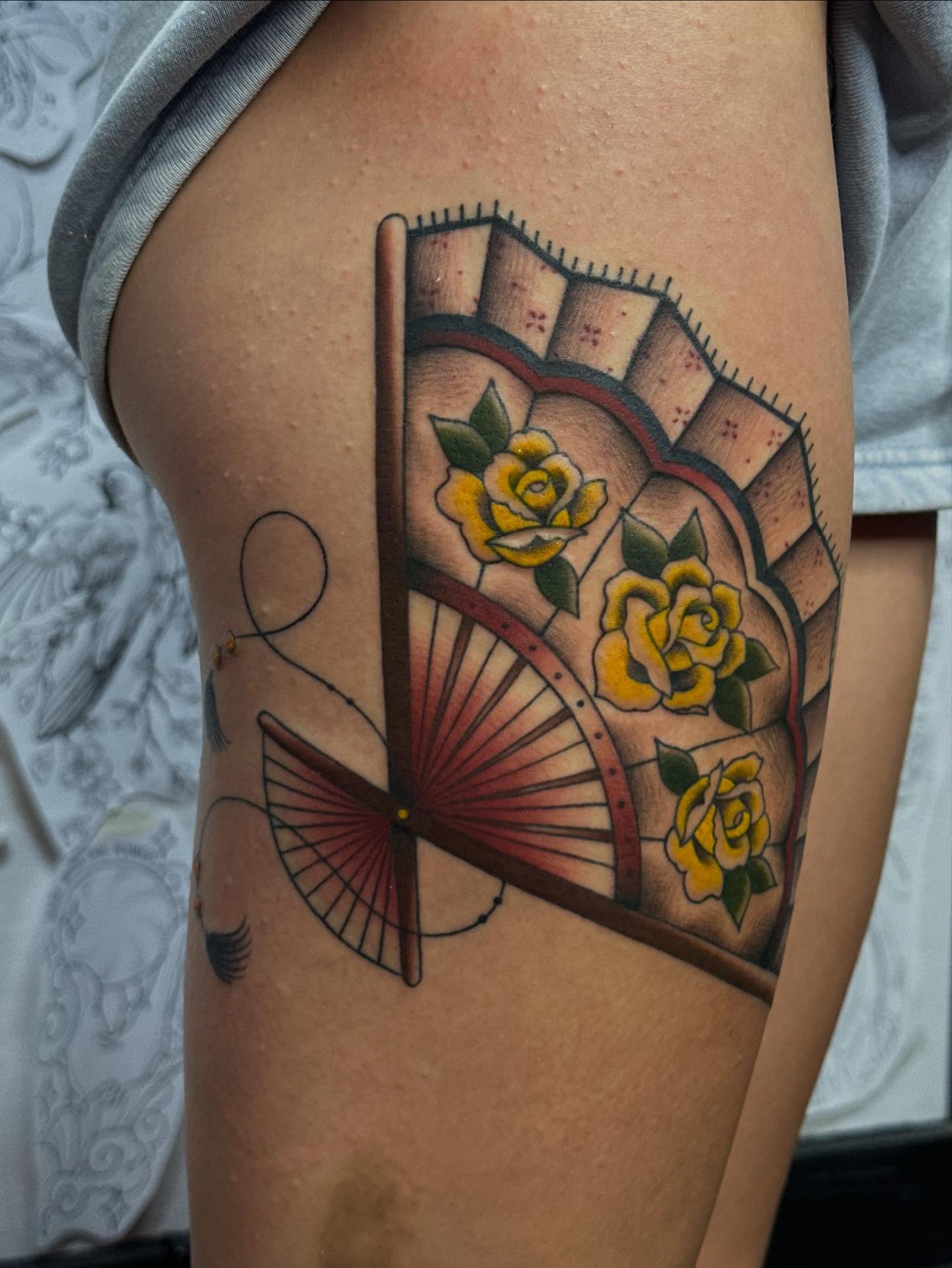 Tattoo by @izabelle_inks — american_traditional, dotwork