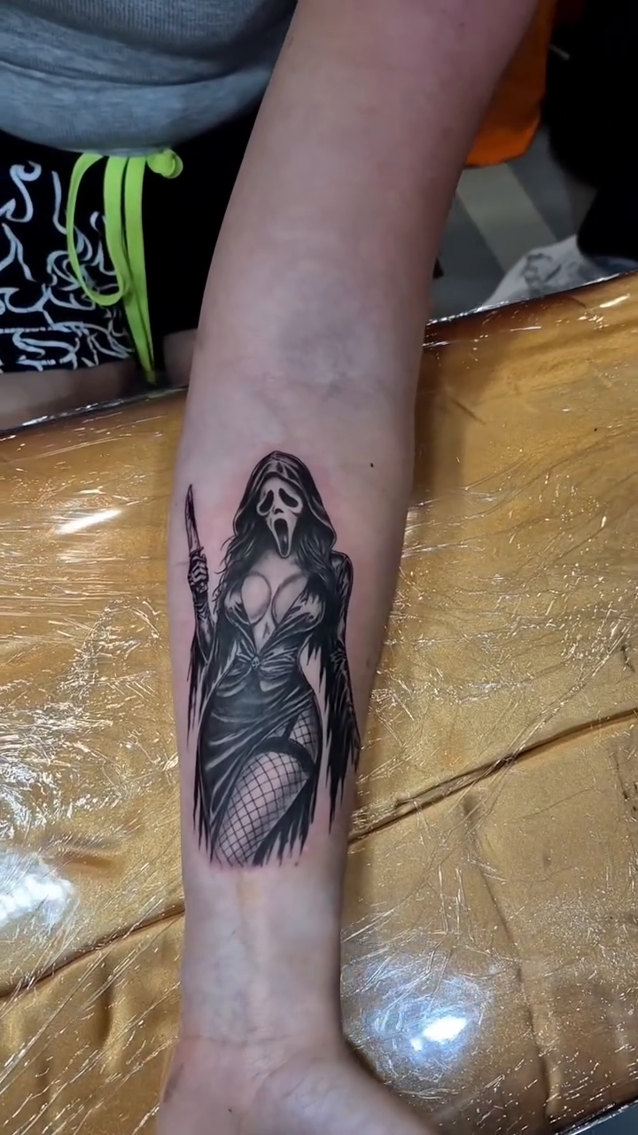 Tattoo by @beardedmoney — dark_realism, black_and_grey
