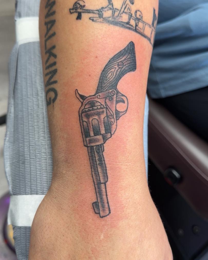 Tattoo by @tattoosbysoldiermike — black_and_grey