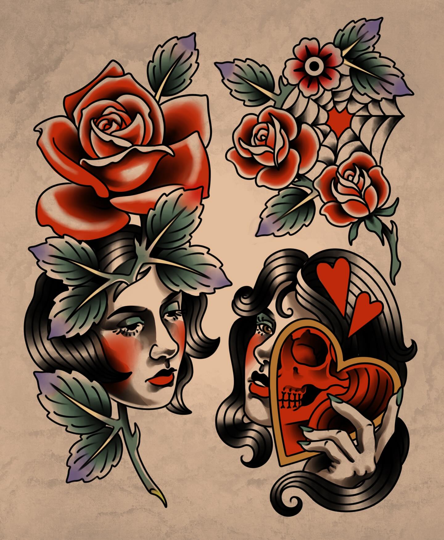 Tattoo by @stinkylizardtattoos — american_traditional, neo_traditional