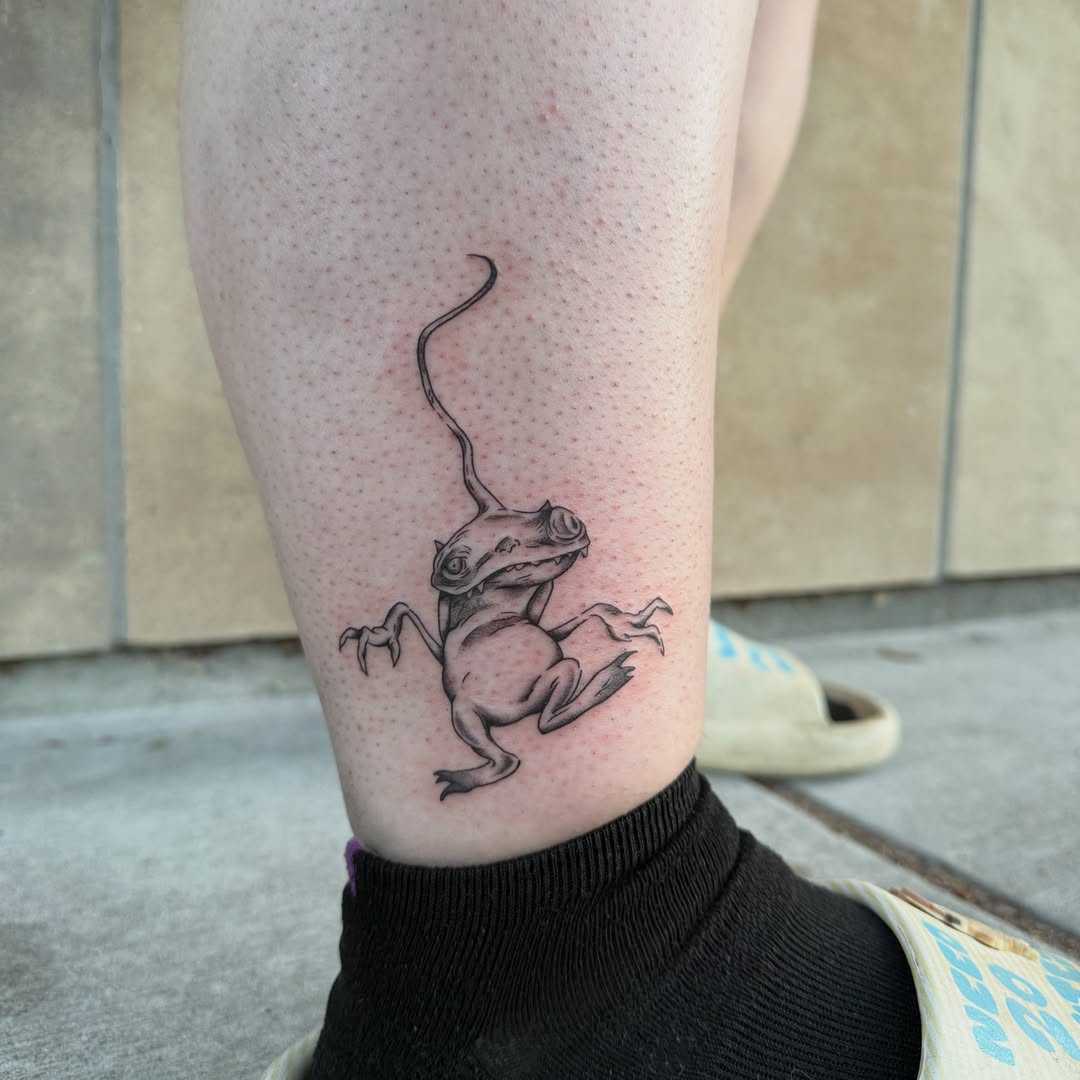 Tattoo by @divinearcaneart — black_and_grey, illustrative