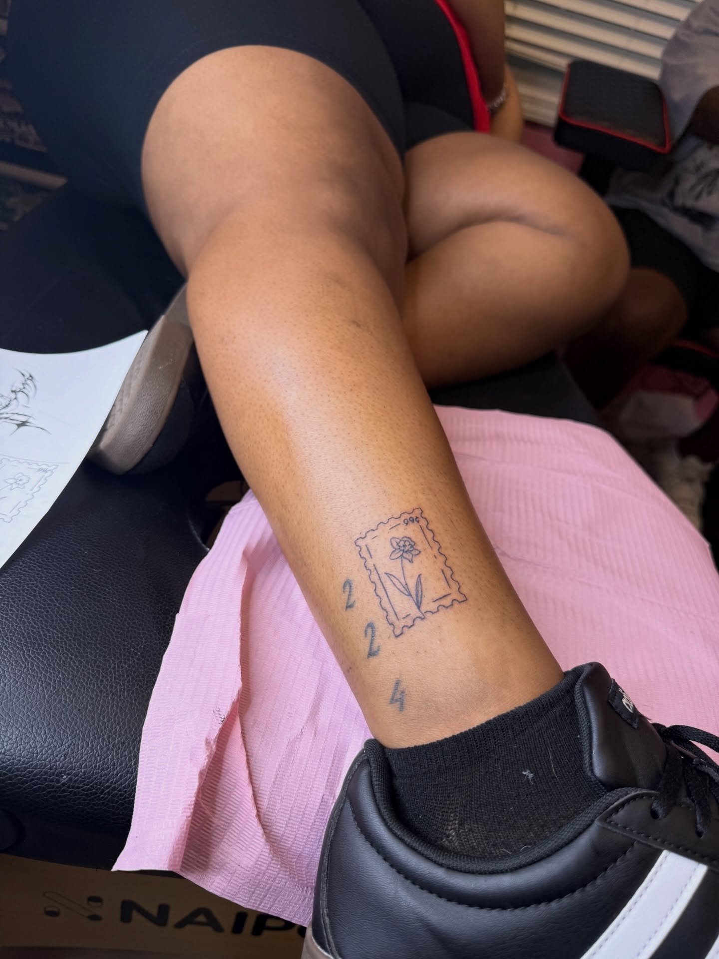 Flower black and grey tattoo on the forearm by Room 707 Tattoo 🍰🍓