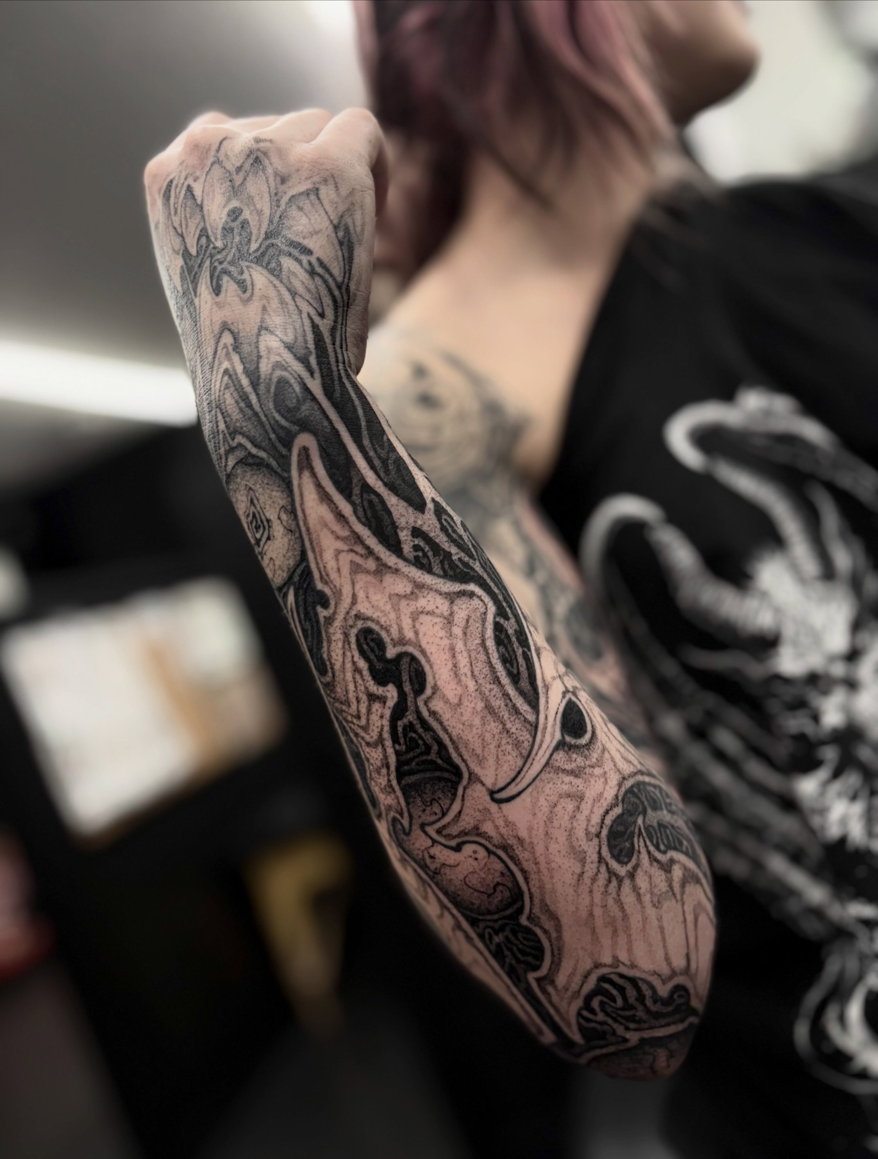 Tattoo by @8jinx9 — black_and_grey