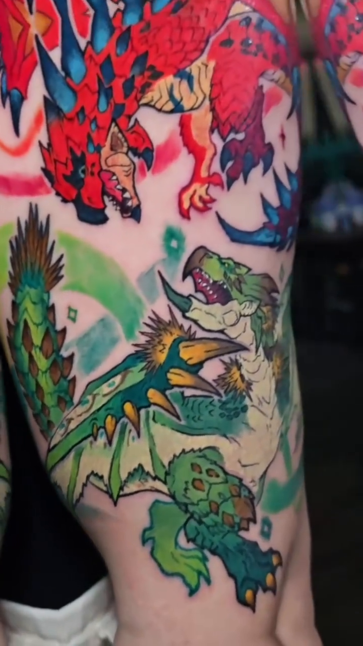 Tattoo by @dragonrock_tattoos — new_school, anime