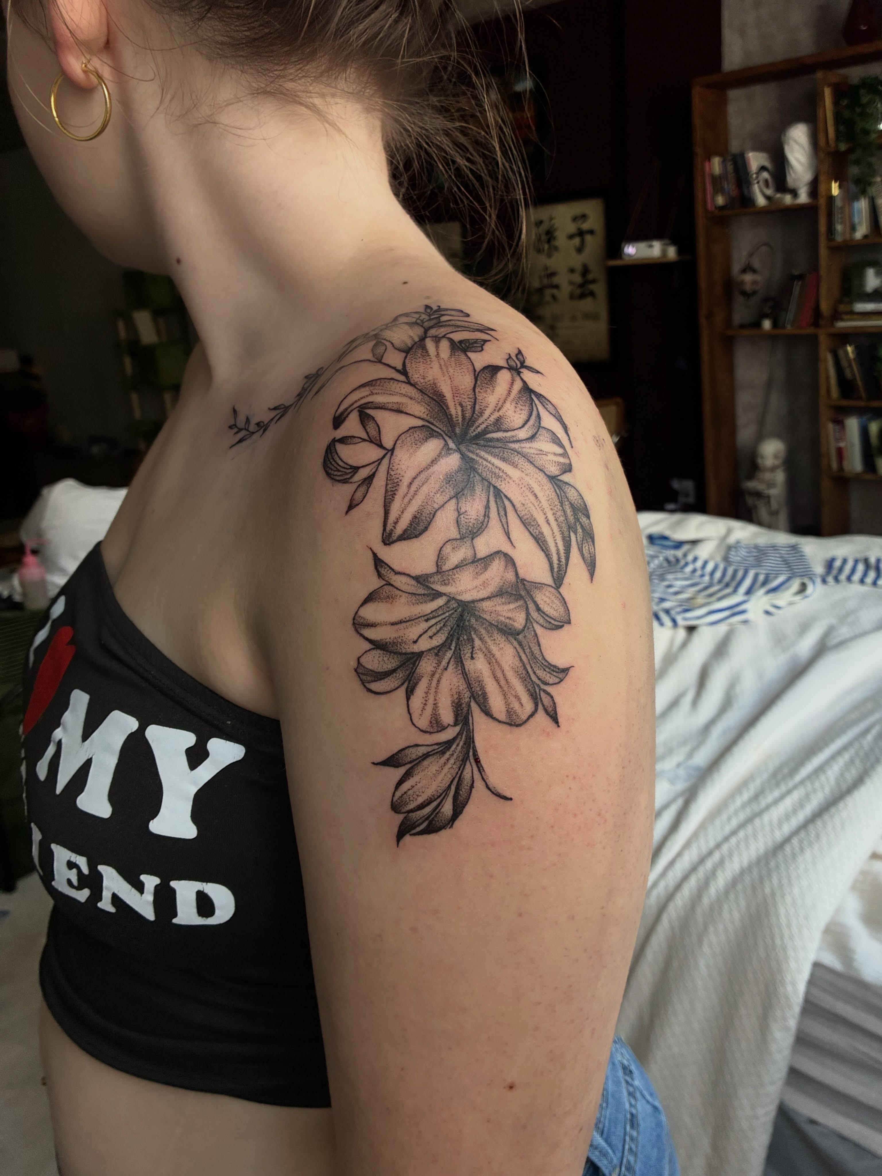 Tattoo by @winniinks — black_and_grey