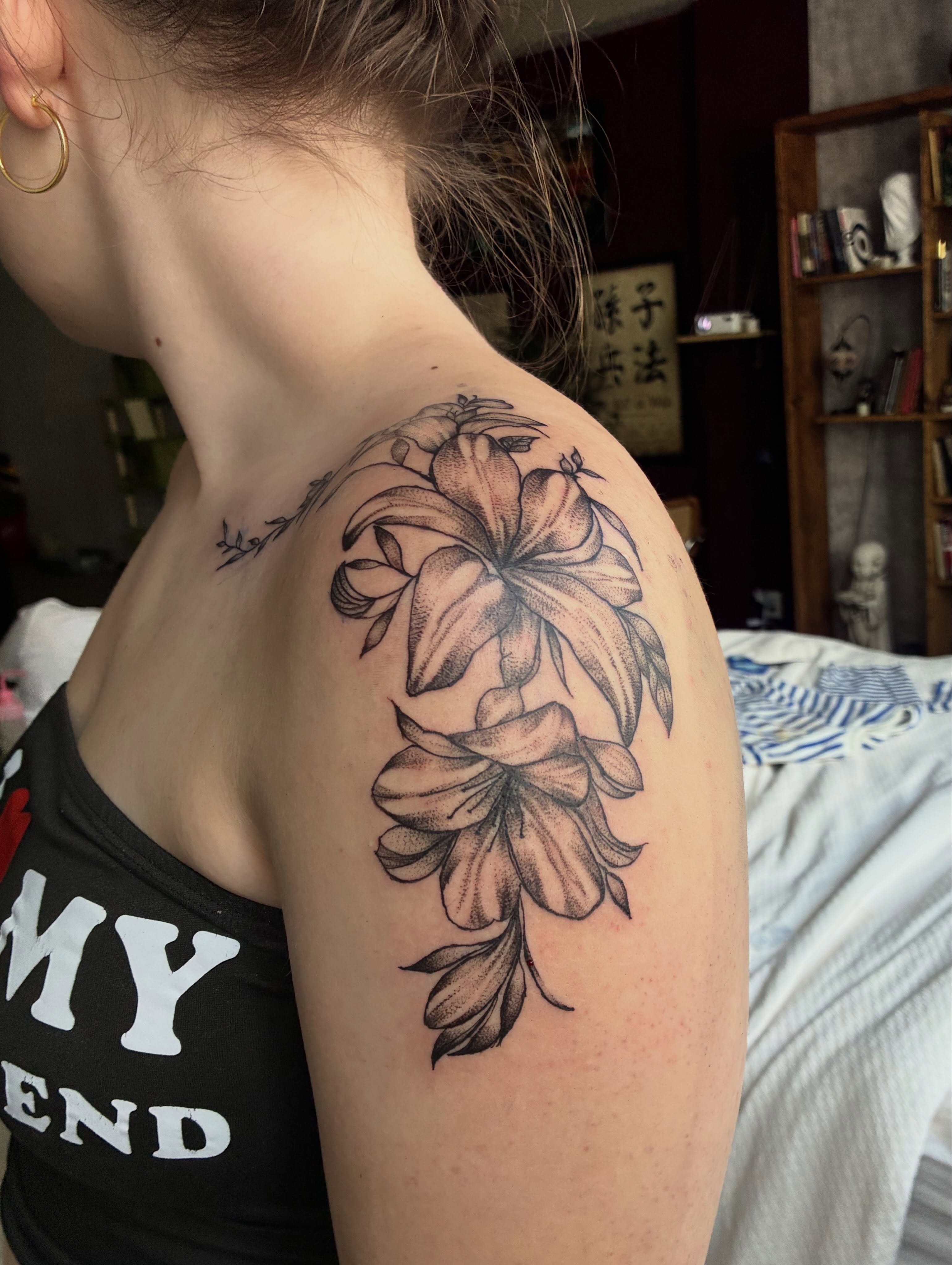 Tattoo by @winniinks — dotwork, black_and_grey