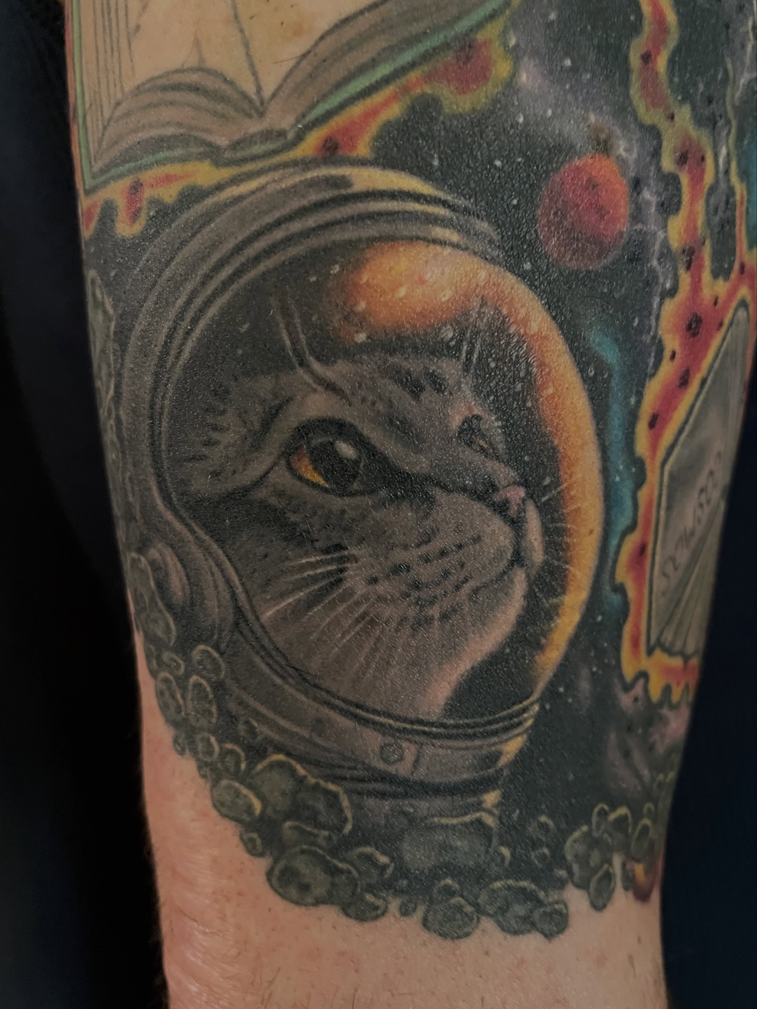 Tattoo by @spidermonkeysauce — realism, dotwork