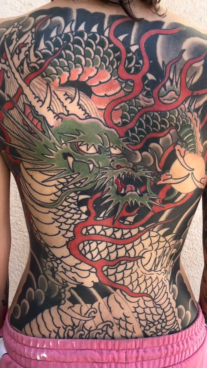 Dragon japanese irezumi tattoo by Kayle Leogrande