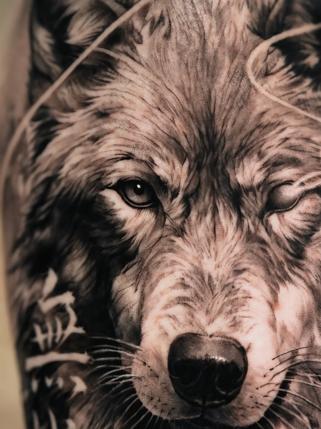 Tattoo by @tattooist_reset β realism, black_and_grey