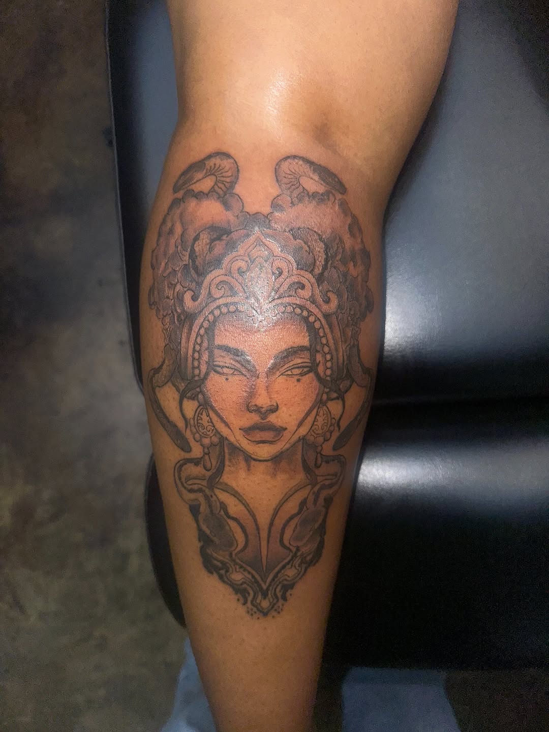 Tattoo by @bboyemo — black_and_grey, realism