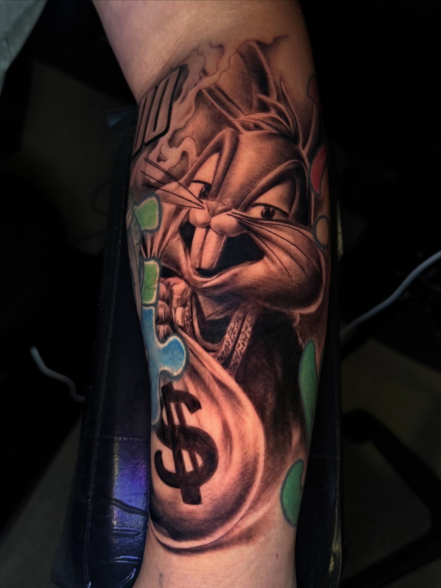 Donald duck realism tattoo on the forearm by Chicago Tattoo Artist
