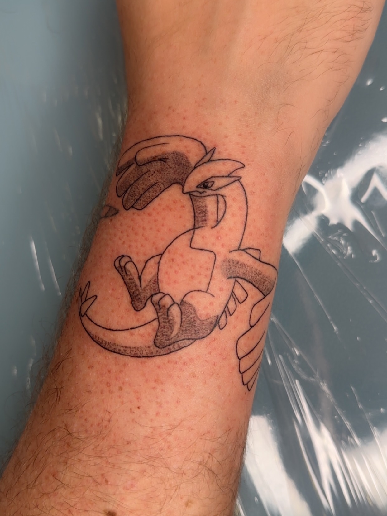 Bird dotwork tattoo on the forearm by NuNu