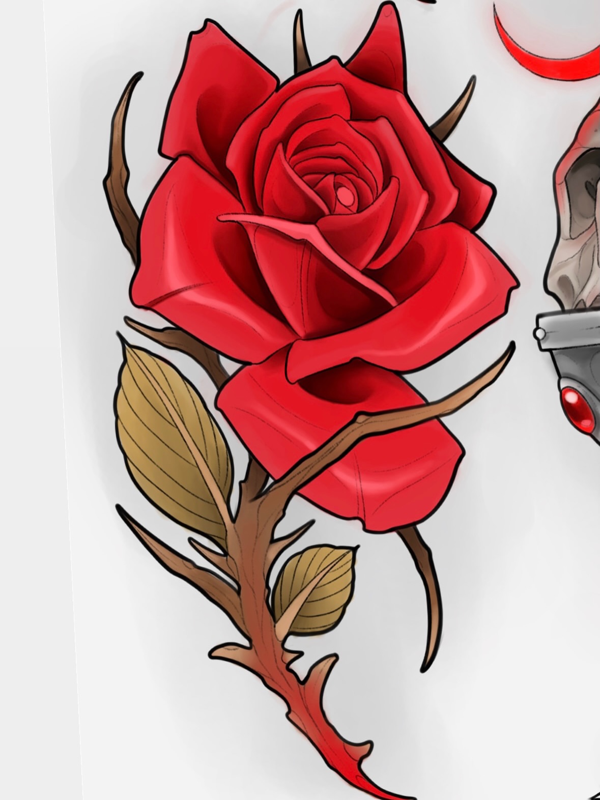 Red rose American traditional tattoo by 𝐀𝐮𝐬𝐭𝐢𝐧 𝐌𝐨𝐫𝐫𝐢𝐬𝐨𝐧 𝐓𝐚𝐭𝐭𝐨𝐨𝐬