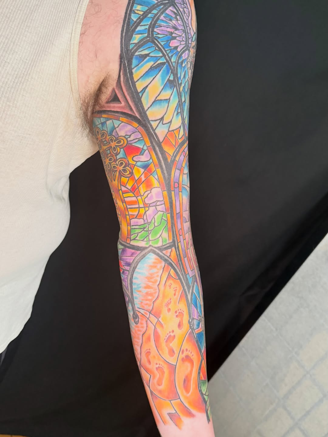 Tattoo by @patrickcornolo — stained_glass, realism