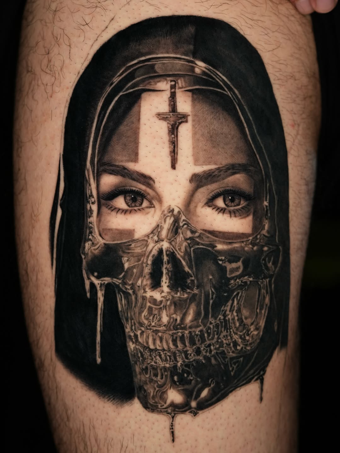 Tattoo by @brawdertattoo — realism, dark_realism