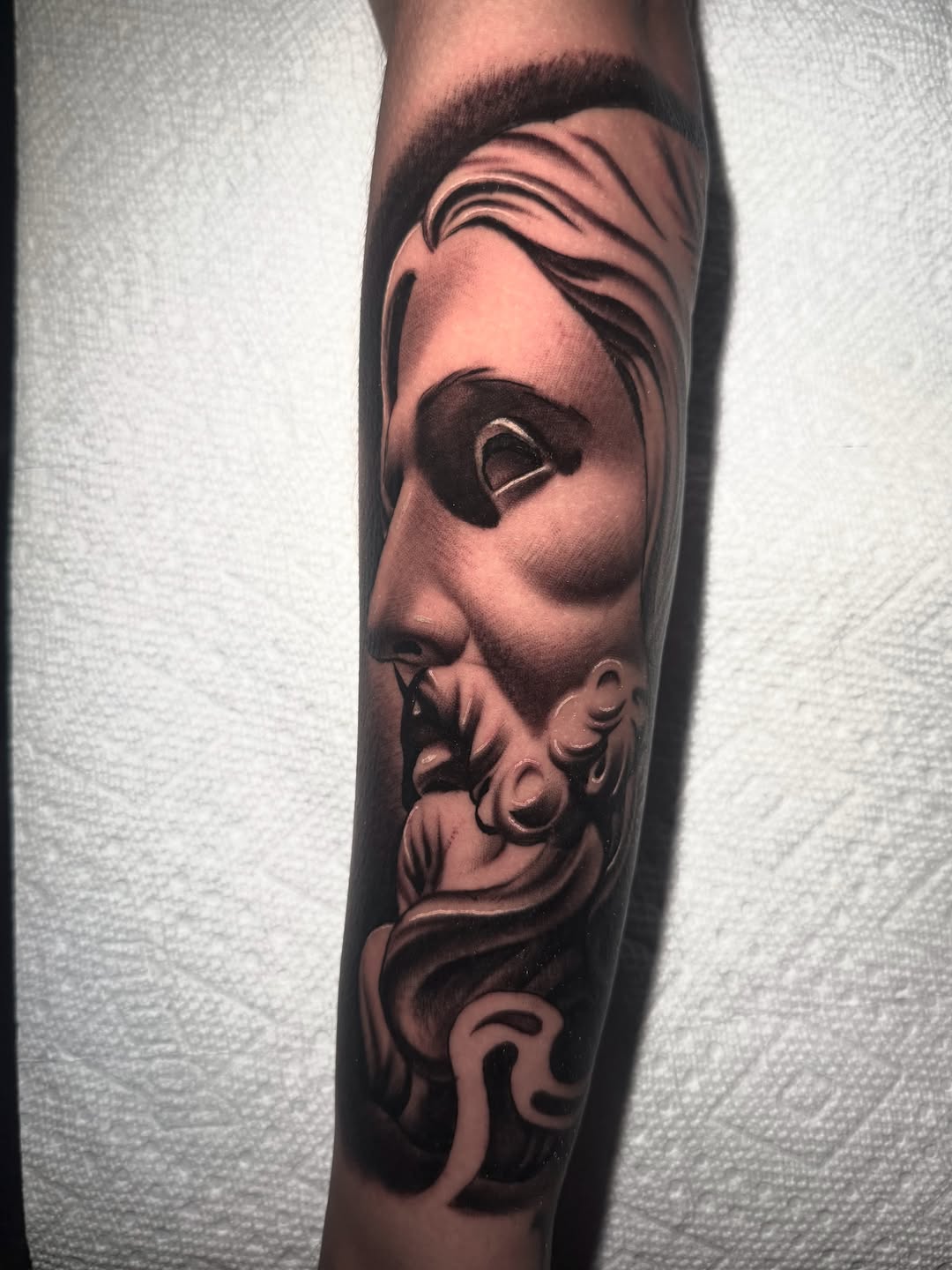 Tattoo by @dome_tats — realism, black_and_grey