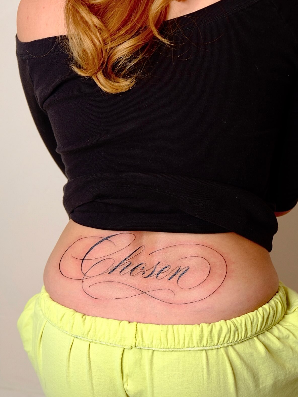 Script lettering lettering script tattoo on the torso by macie ❥ austin tattoo artist, Austin, Texas