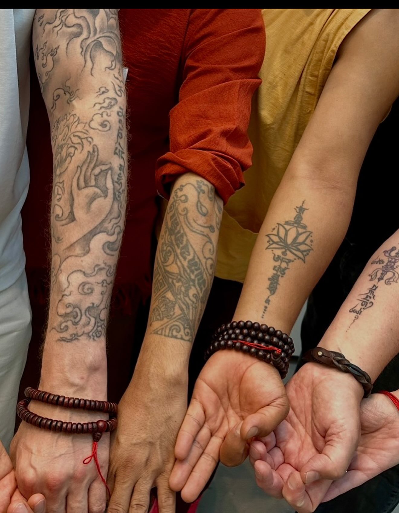 Lotus flower black and grey tattoo on the forearm by Lama *Tashi *Norbu, Emmen, Drenthe