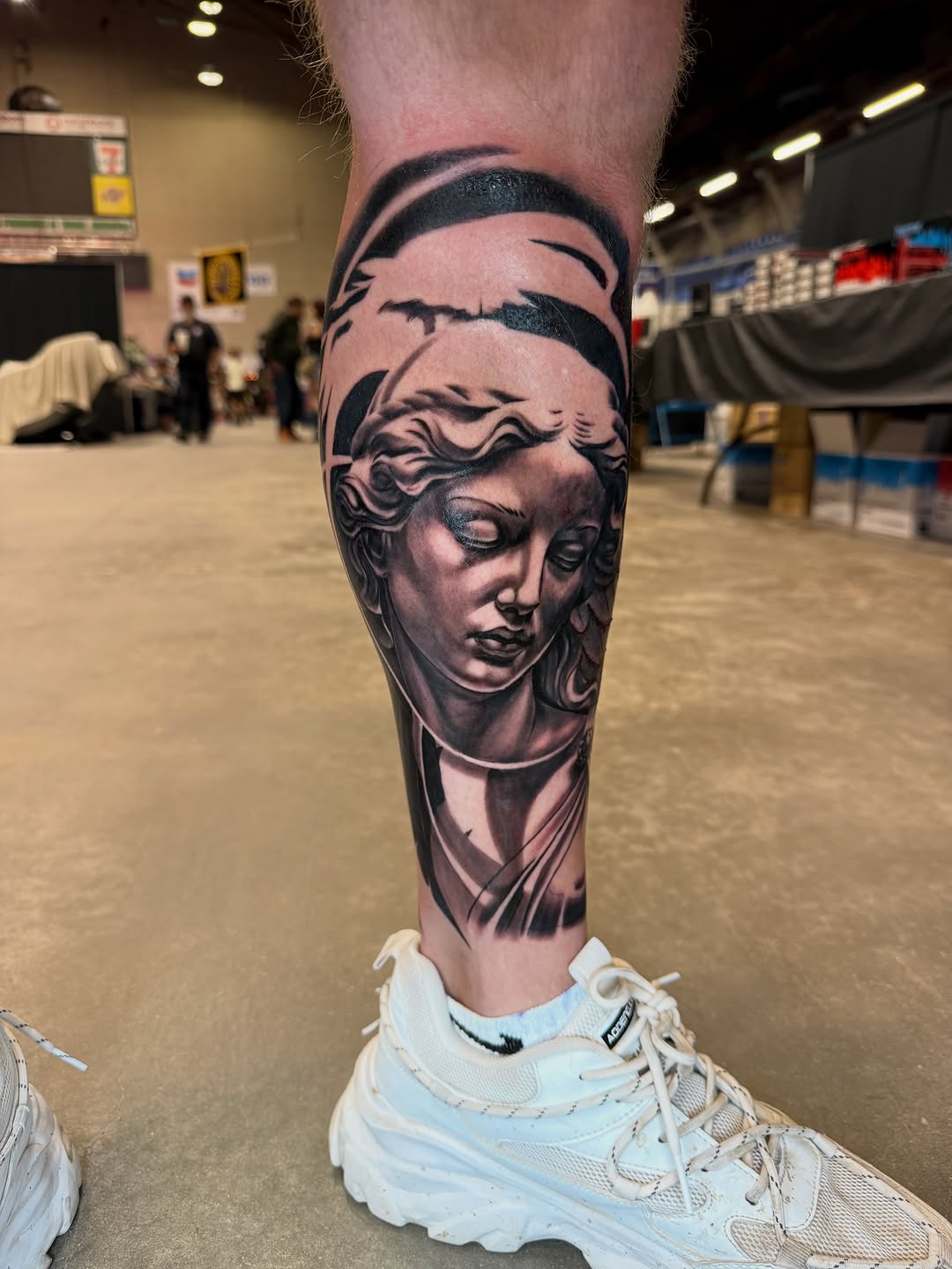 Tattoo by @consciouschildtattoo — realism, black_and_grey