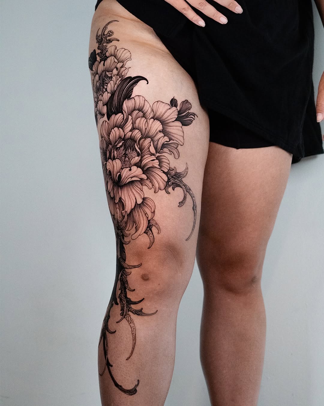Tattoo by @siio_ink — black_and_grey, ornamental