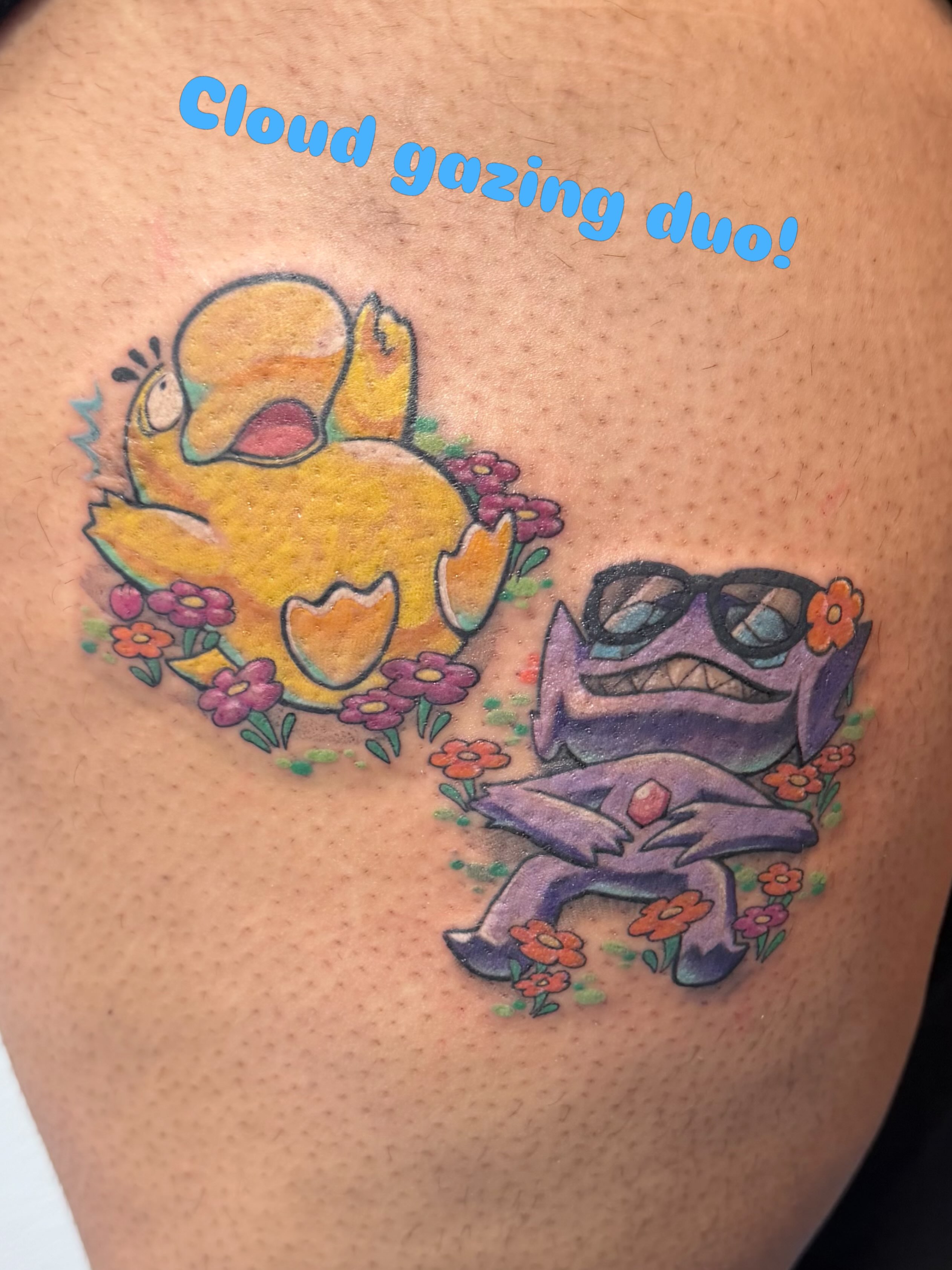 Tattoo by @robinyublind — dotwork, anime