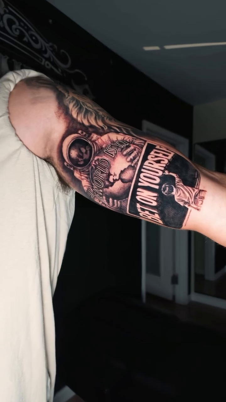 Tattoo by @3mtattoos — black_and_grey, realism