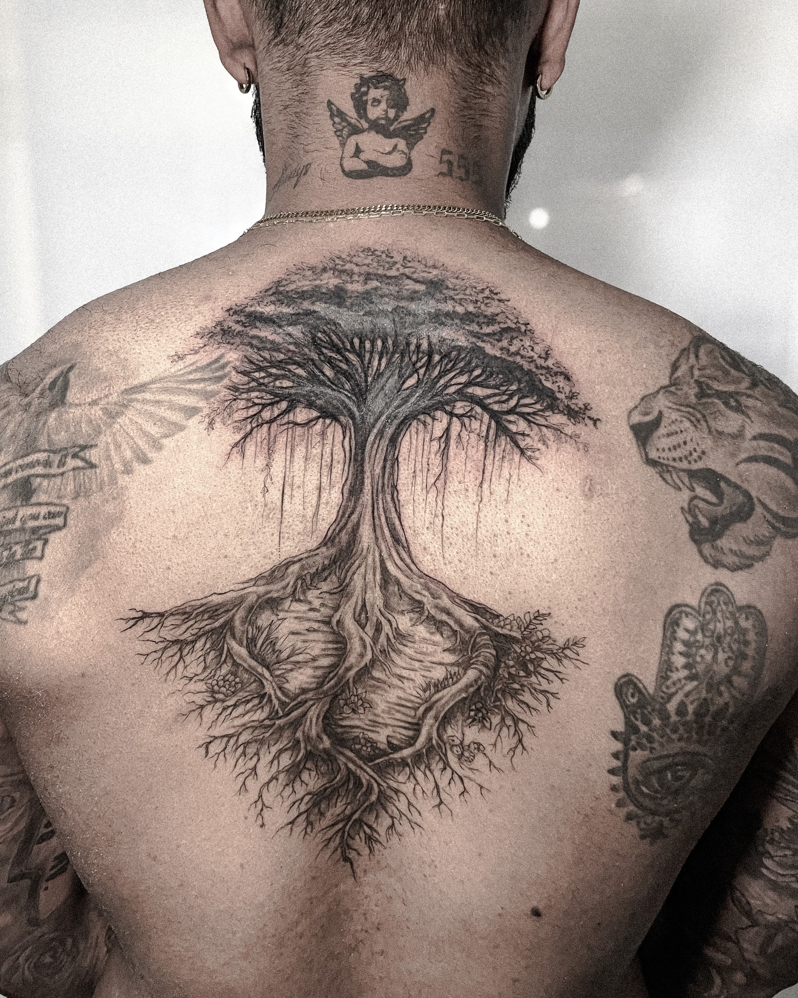Tattoo by @inshvvn — black_and_grey, realism