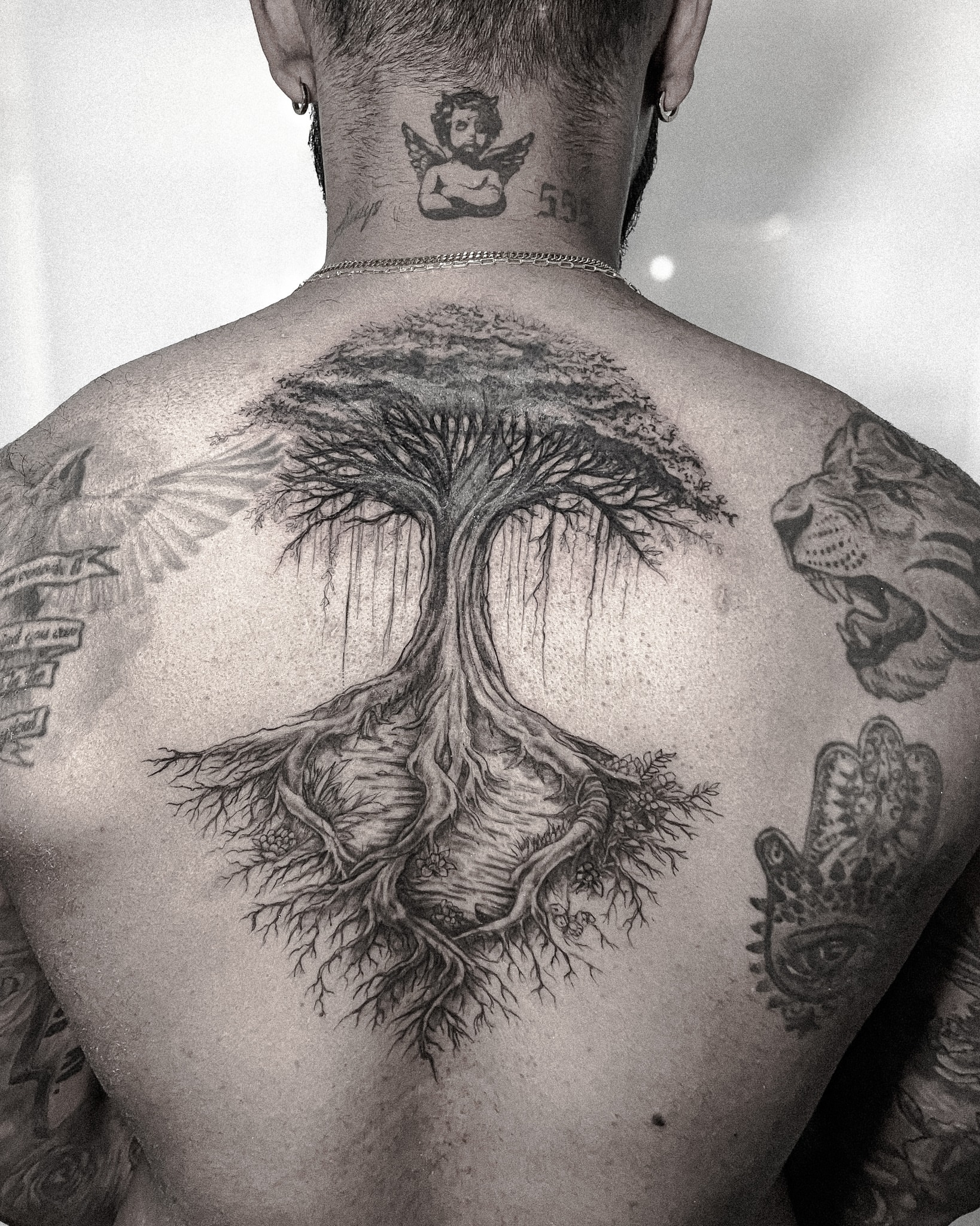 Tattoo by @inshvvn — black_and_grey, realism