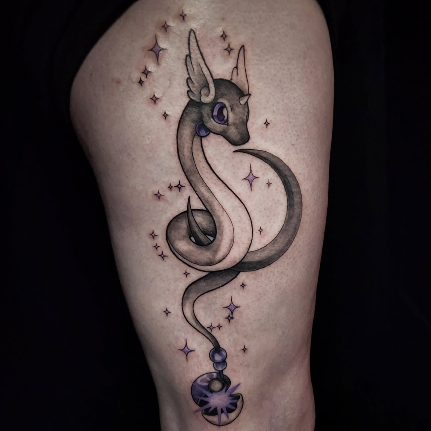 Serpent dotwork tattoo on the forearm by Arthur Whitney Shail
