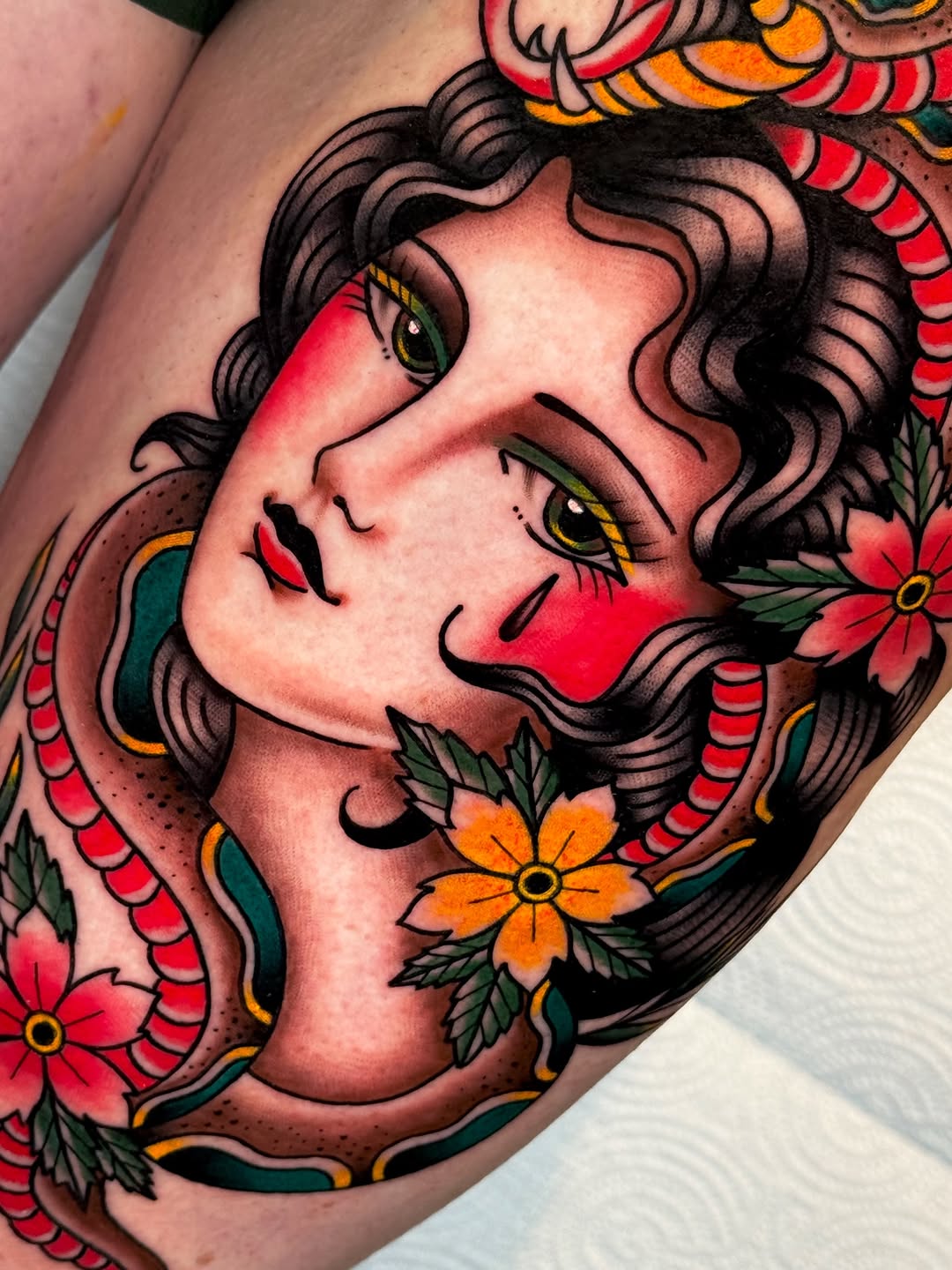 Tattoo by @senemtattooer — american_traditional, neo_traditional