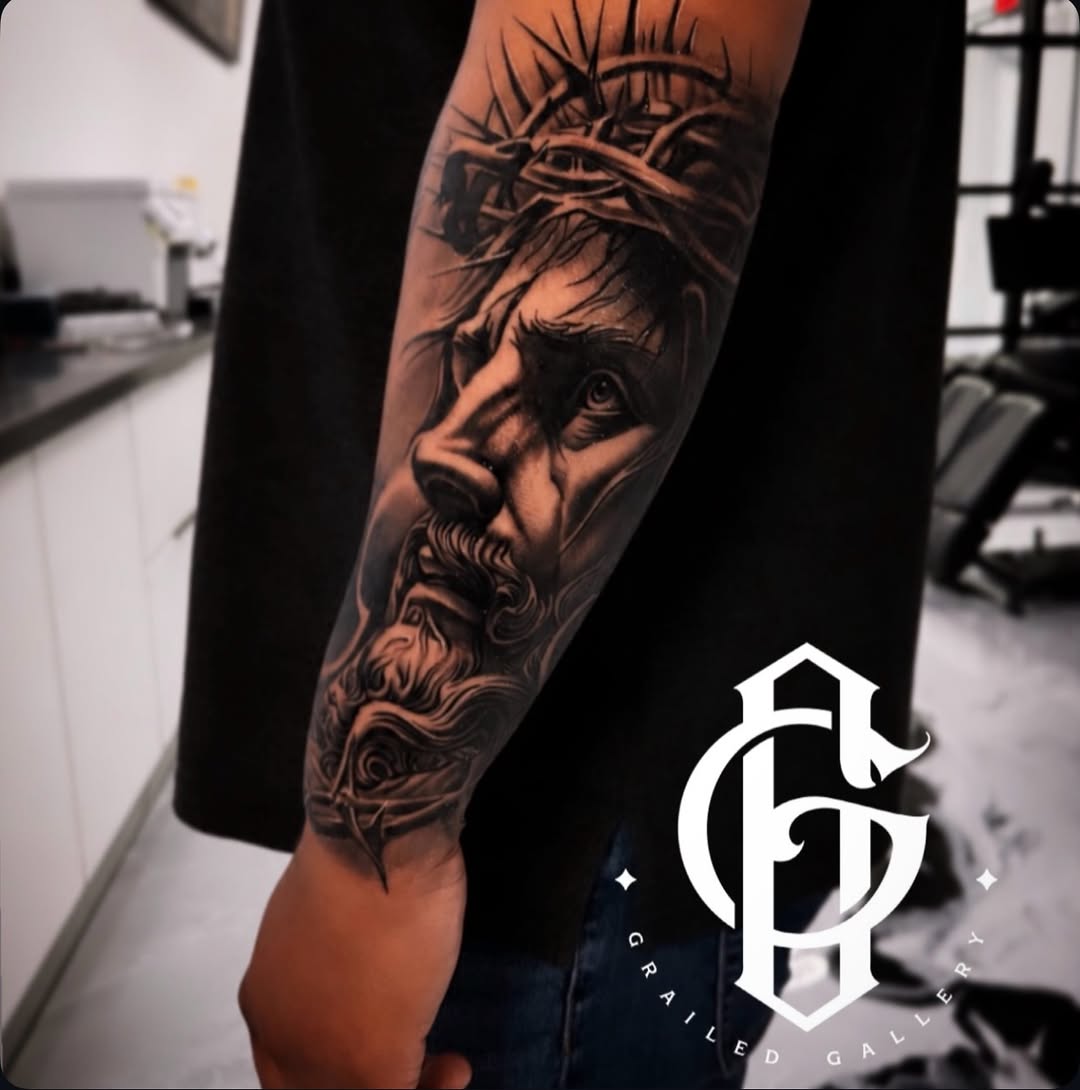 Tattoo by @bigrichtattoos β realism, black_and_grey
