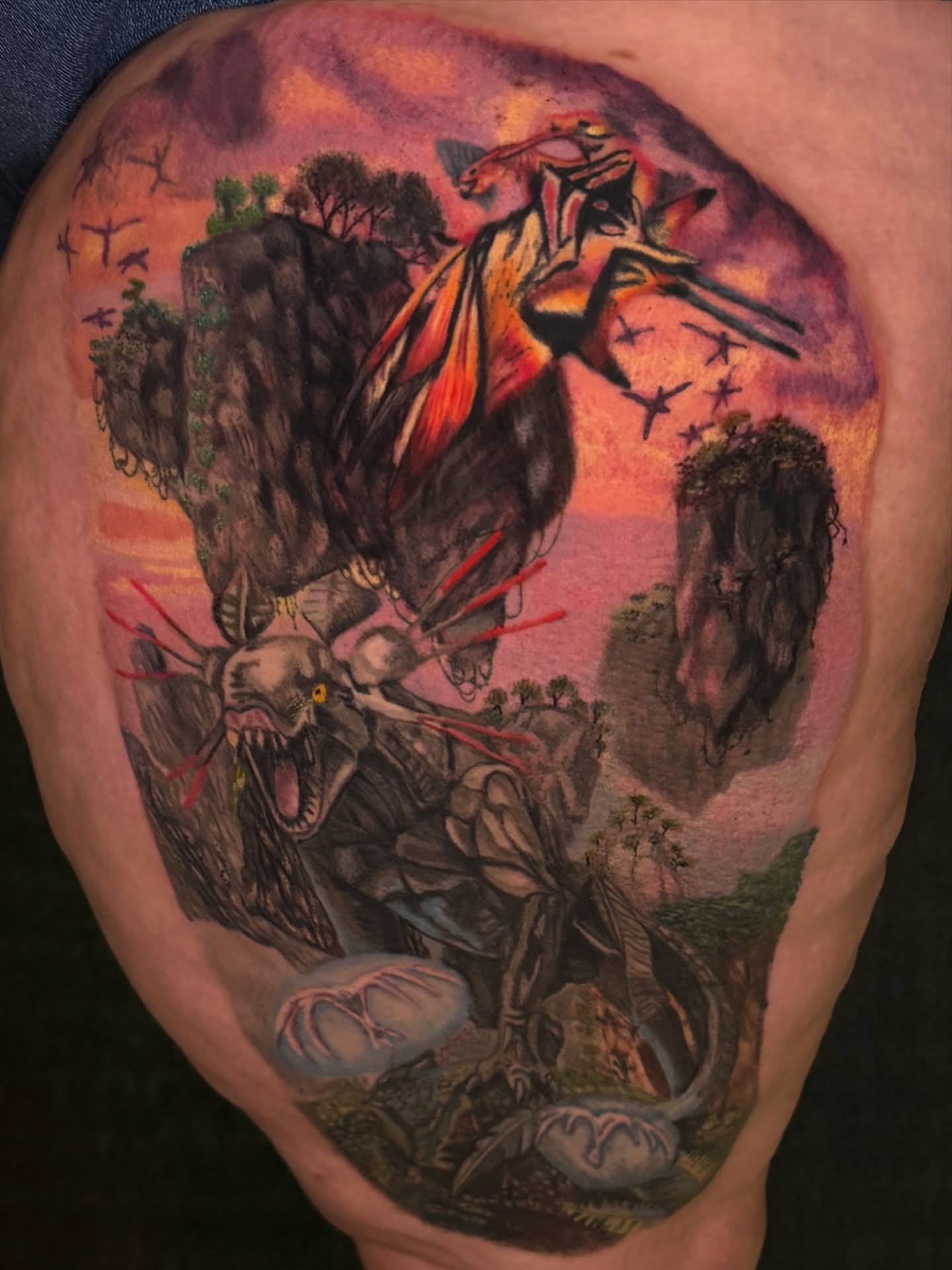 Fantasy warrior illustrative tattoo on the back by Abbie Kaitlynn Taylor, Dayton, Ohio