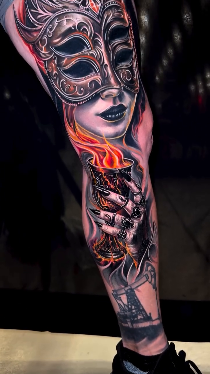 Tattoo by @gbarreratattoos — realism, dark_realism