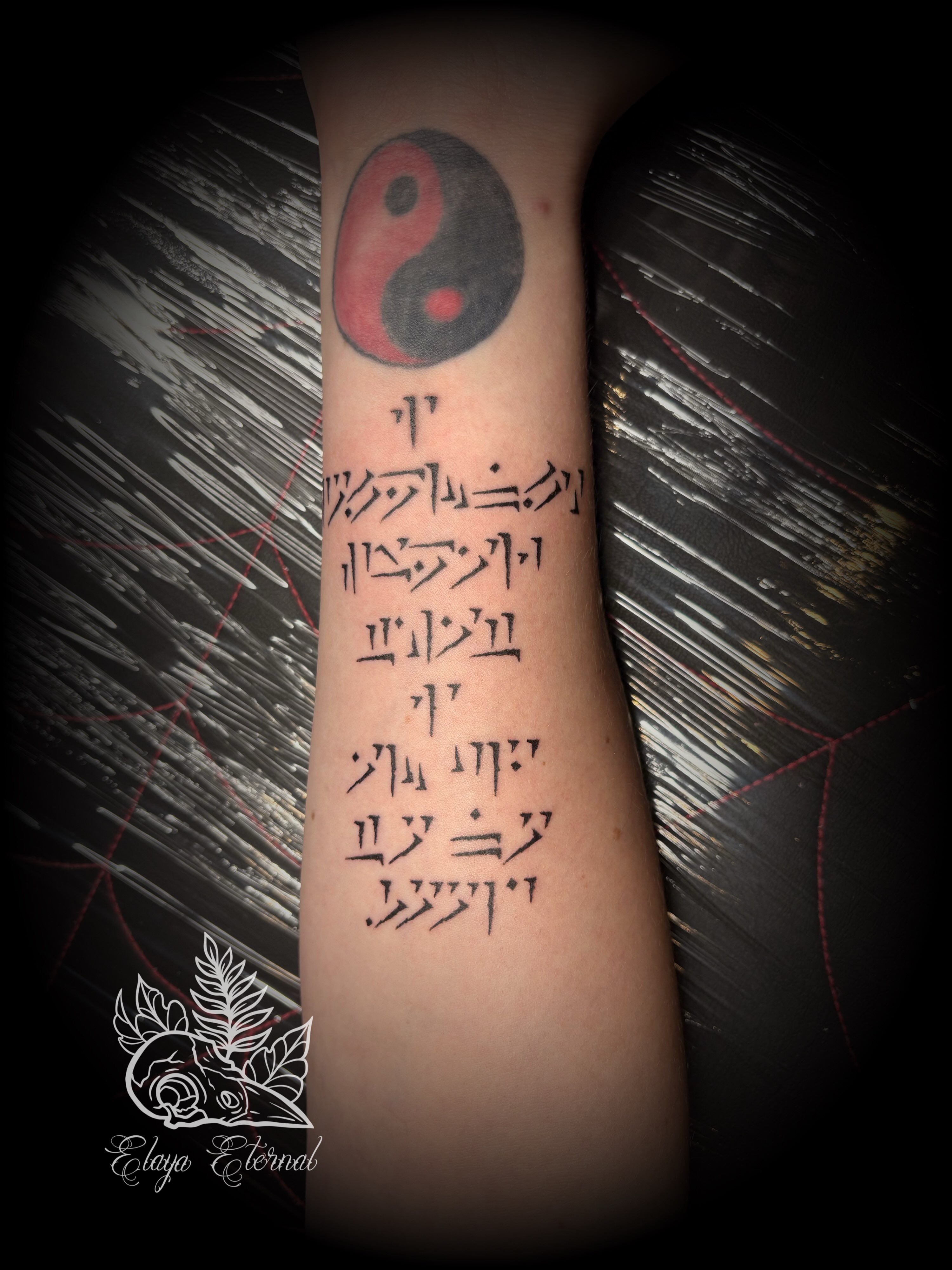 Tattoo by @elaya.tattoo.artistry — black_and_grey