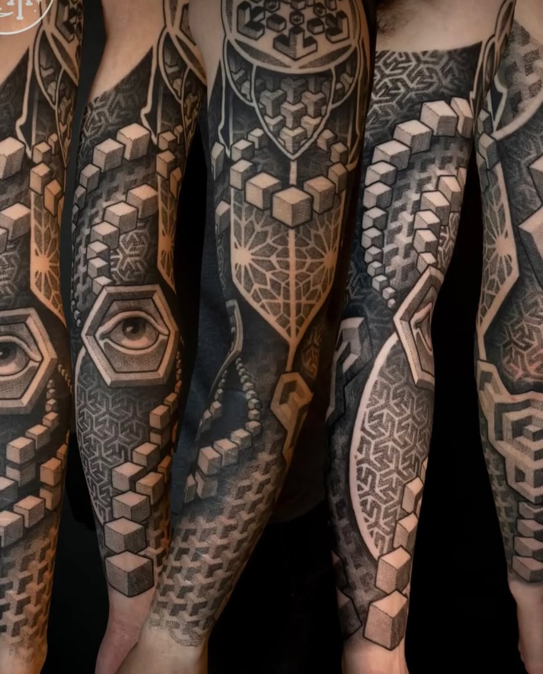 Tattoo by @chrisdobransky — geometric, dotwork