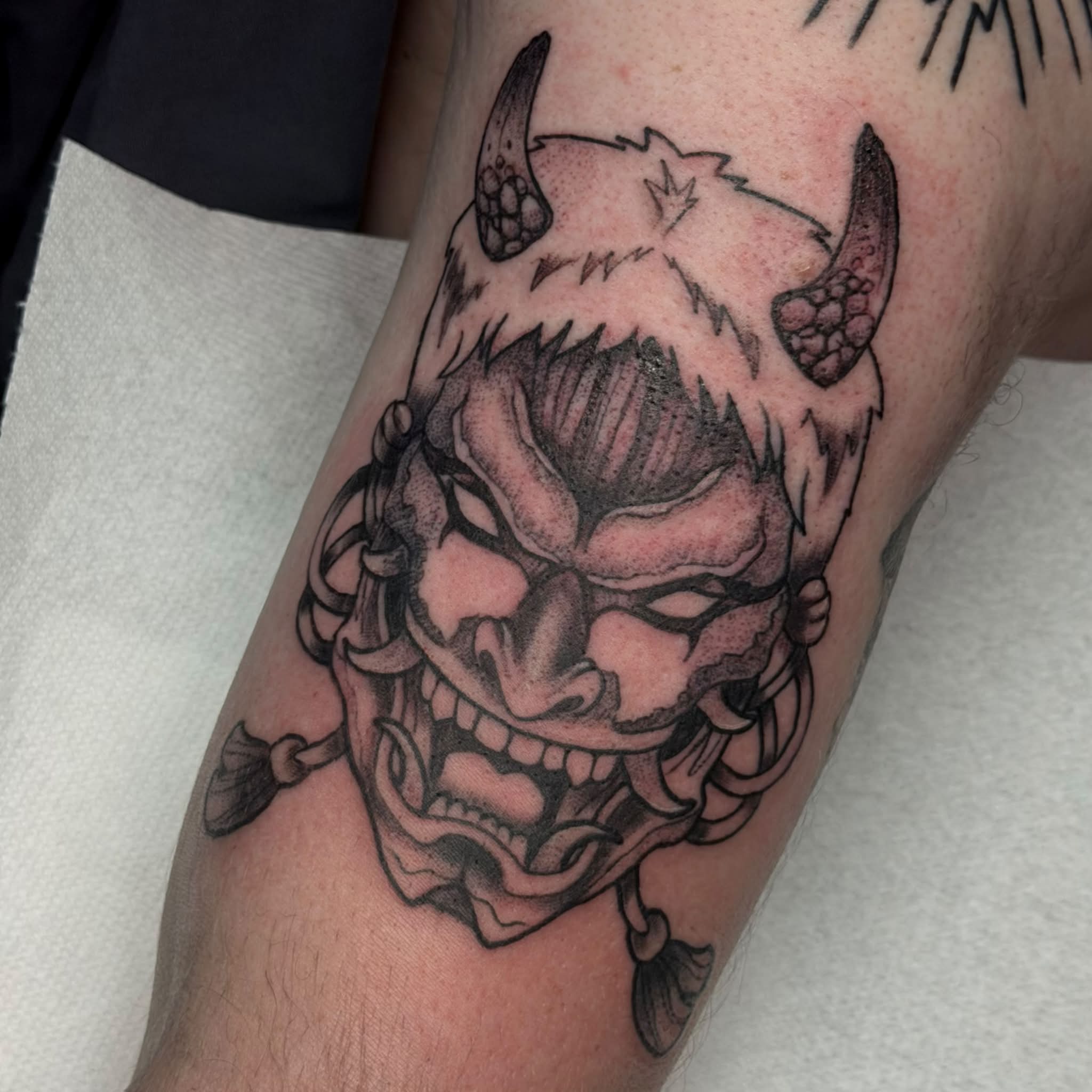Tattoo by @princexkennethxtattoos — black_and_grey