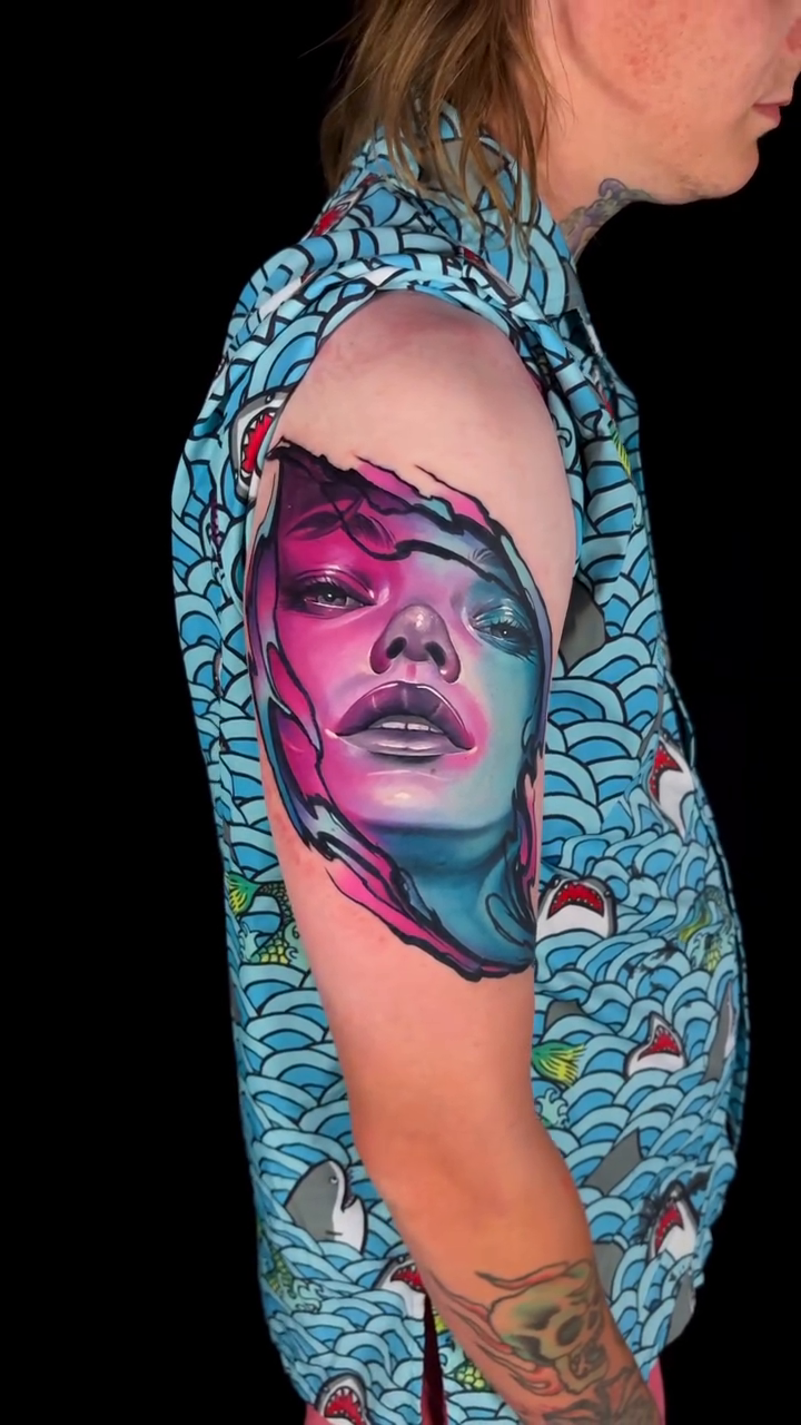 Tattoo by @sethholmestattoos — realism, trash_polka