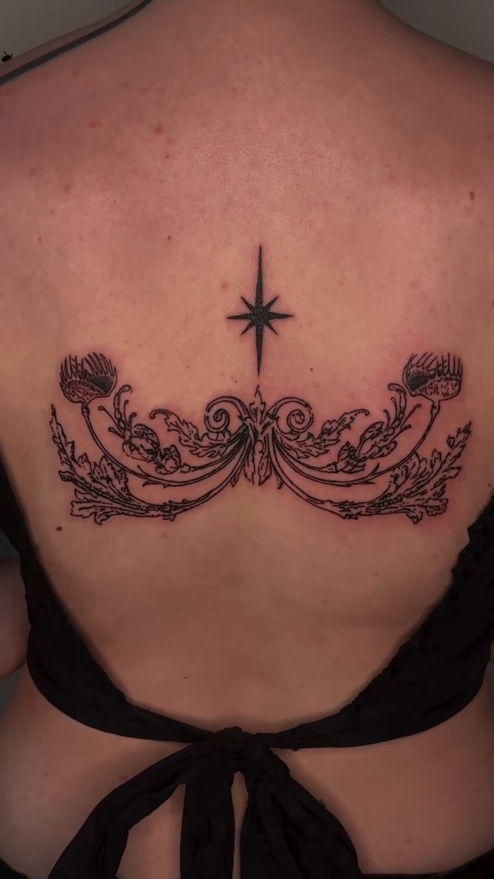 Tattoo by @chickpeatattoos — illustrative, black_and_grey