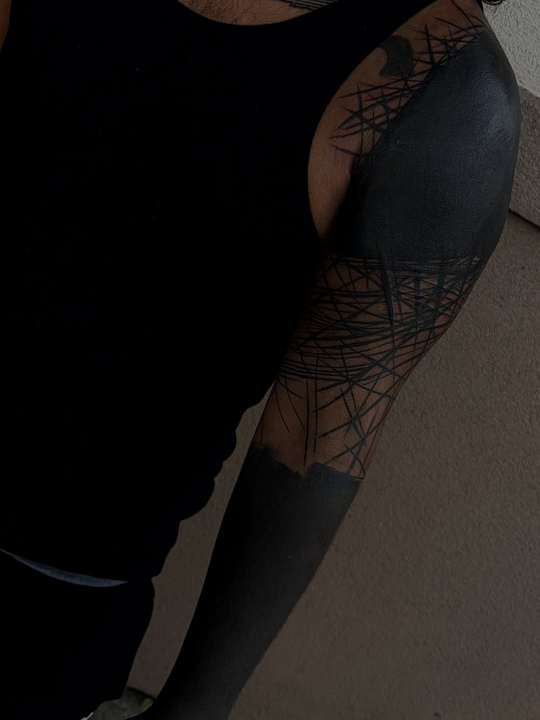 Tattoo by @mom_tats — blackwork