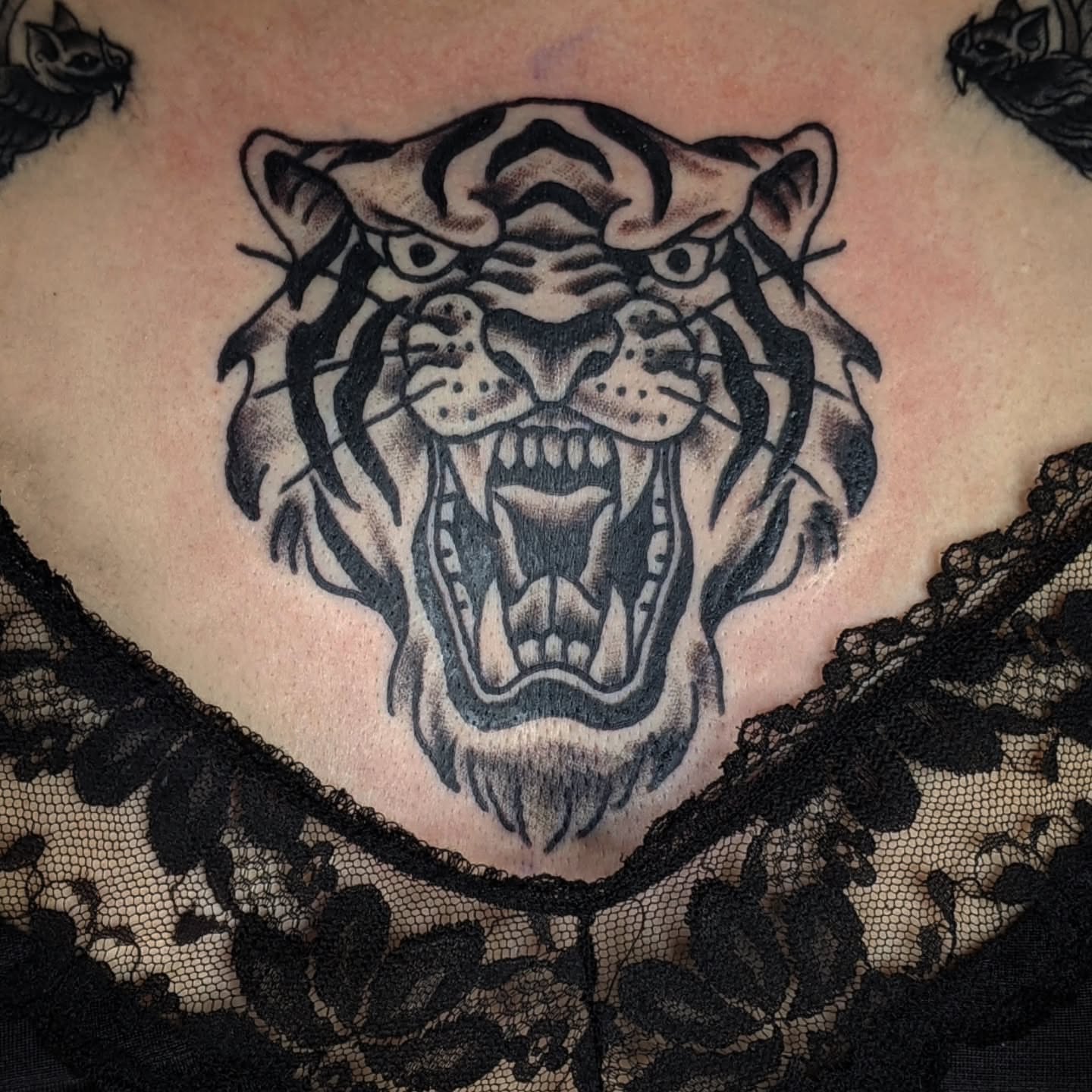 Tattoo by @celinaward — black_and_grey