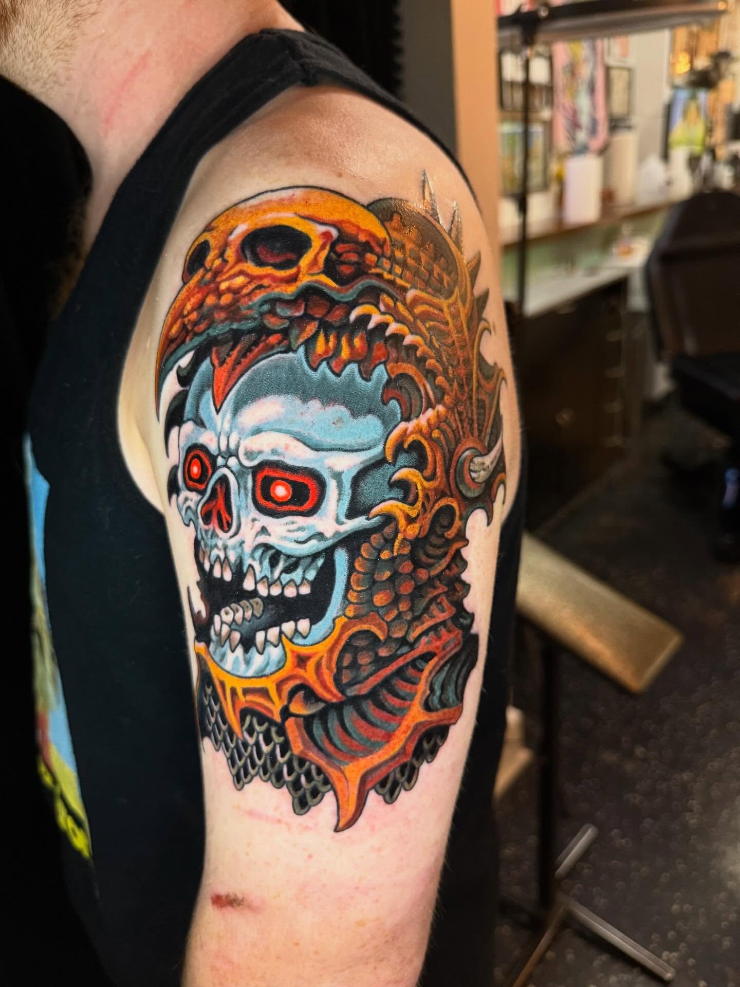 Tattoo by @tattacombs — american_traditional, dark_realism