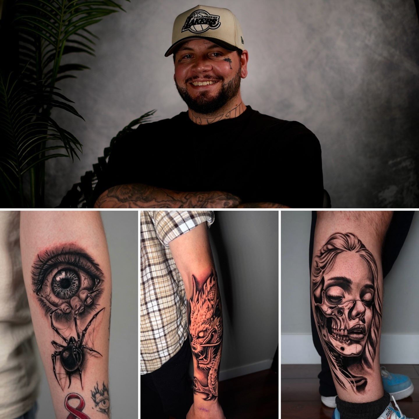 Eye with spider realism tattoo on the forearm by Jacob - Tattoo Artist