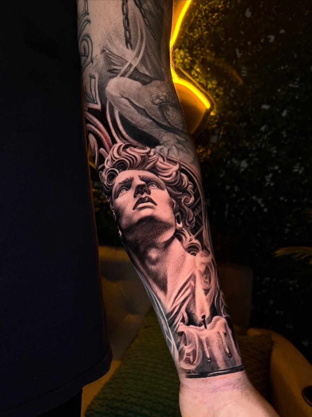 Tattoo by @jorgerosales_tattoos — realism, black_and_grey