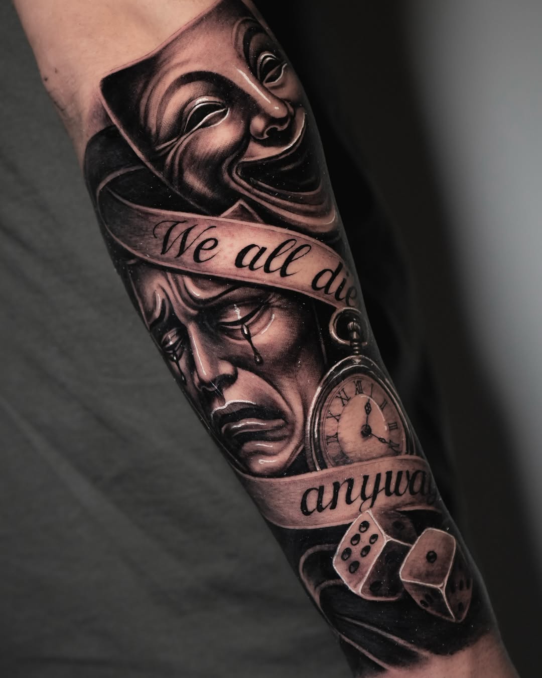 Tattoo by @micogeologo_tattoo — realism, lettering_script
