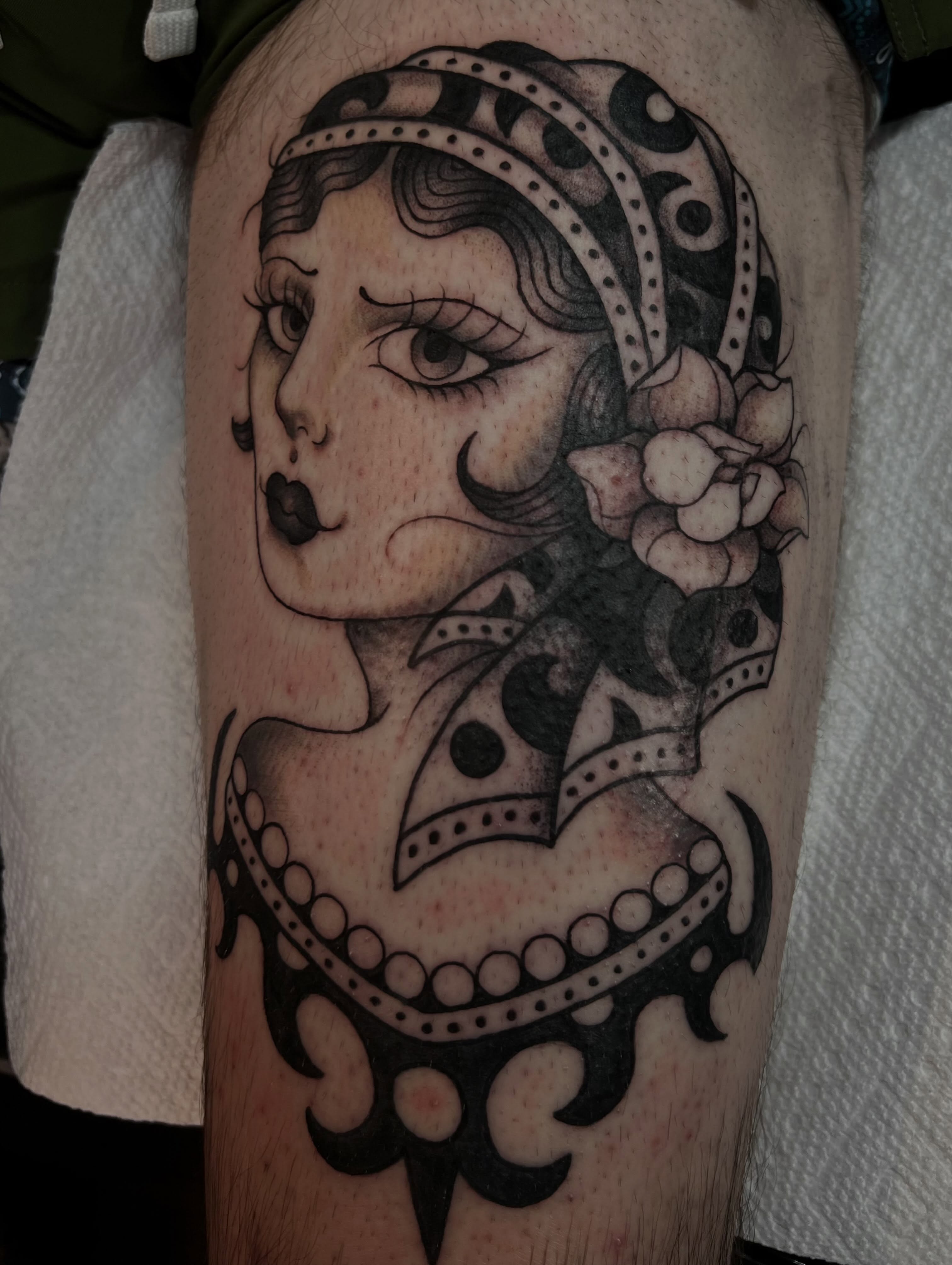 Tattoo by @artbyady — black_and_grey, realism