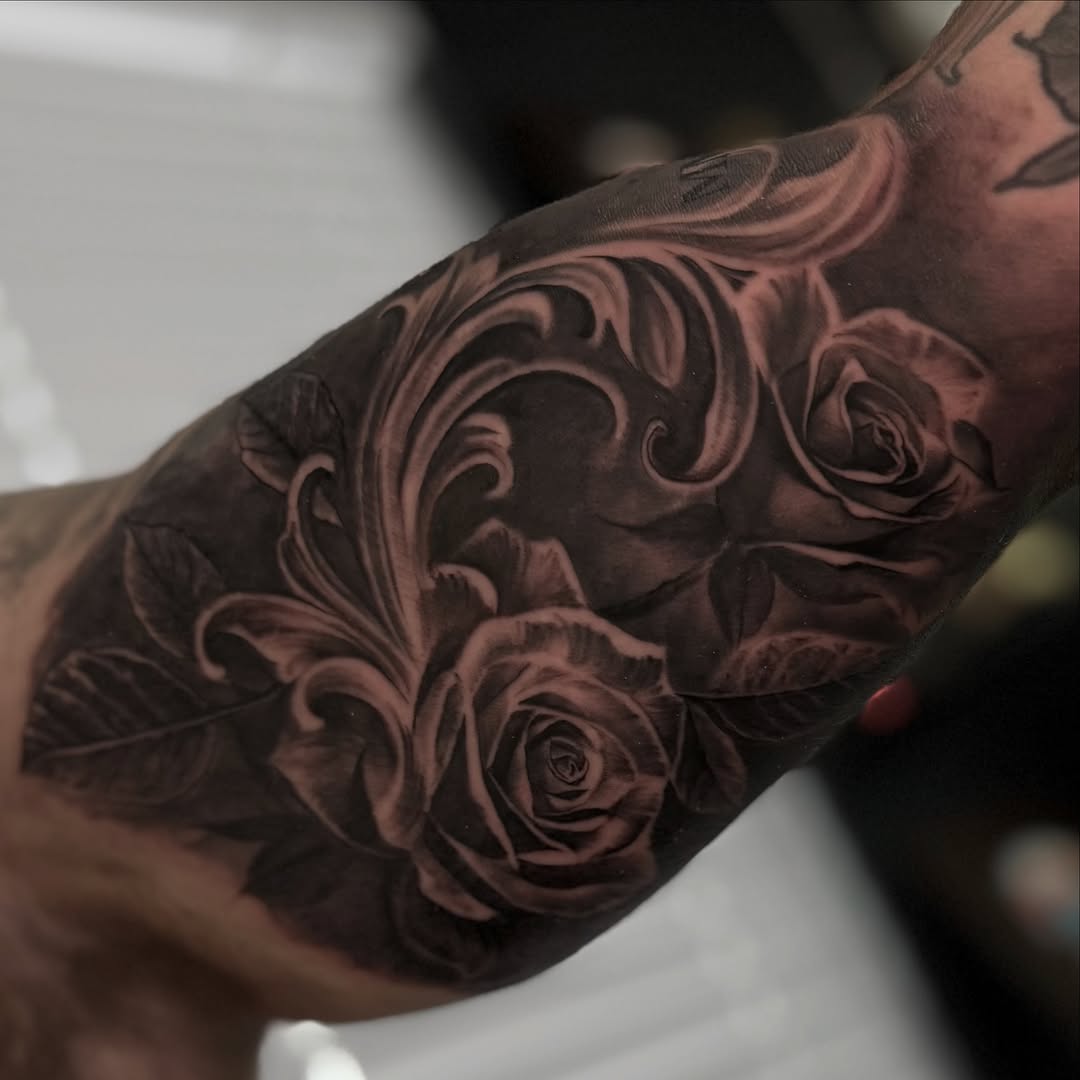 Tattoo work at Fort Wayne Tattoo Convention 2026