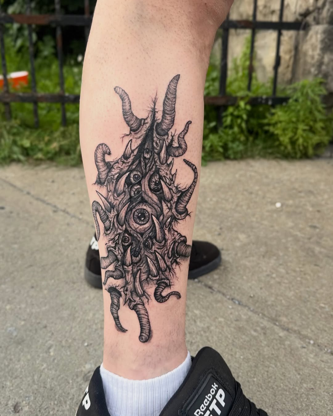 Tattoo by @my_dear__attention — dark_realism, black_and_grey